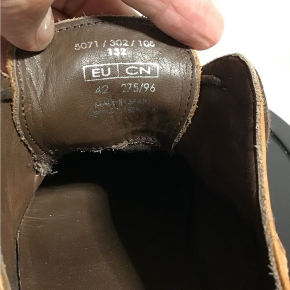 ZARA Brogue Wingtip Leather shoes, made in Spain GUC - Picture 6 of 8